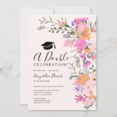 Invitation Twins pastel fleurs sauvages printemps double grad (Devant)