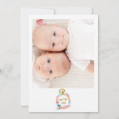 Invitation Twins Photo Watch Alice Dans L'Onederland Annivers (Dos)