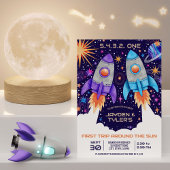 Invitation Twins Premier voyage autour de la fusée solaire