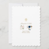 Invitation Twins Rose Blue Flowers Primer Añito Bautizo (Dos)