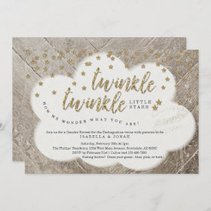 Invitation Twins Twinkle Twinkle Little Star