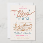 Invitation Twins Western 2e anniversaire (Devant)