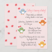 Invitation Twitter dans le Baby shower de la ville (Devant / Derrière)