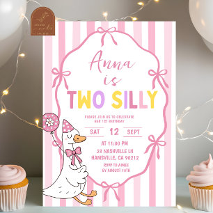 Invitation TWO anniversaire idiot dessiné à la main de manièr
