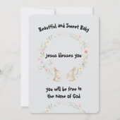 Invitation Two Bunnies Easter Greeting Card (Dos)