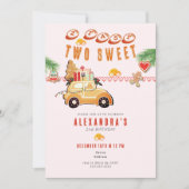 Invitation Two Fast Christmas Gingerbread Car P 2nd Birthday (Devant)