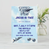 Invitation TWO Fly, Jet 2e anniversaire (Debout devant)