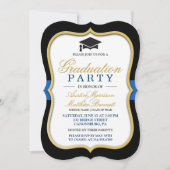 Invitation Two Grads - Gold Bracket Frame Graduation Party (Devant)