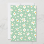 Invitation TWO groovy Mint Green Daisy 2nd Birthday (Dos)