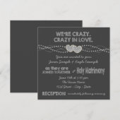 Invitation Two Hearts Chalkboard Wedding (Devant / Derrière)