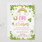 Invitation Two Is A Charm St Patrick's 2nd Birthday Party (Devant)
