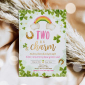 Invitation Two Is A Charm St Patrick's 2nd Birthday Party