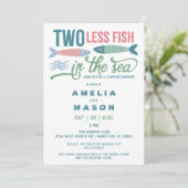 Invitation Two Less Fish in the Sea Couples Bridal Shower (Debout devant)