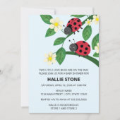 Invitation Two Little Love Bugs Ladybug Baby Shower (Devant)
