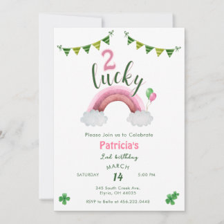 Invitation Two Lucky 2nd Birthday