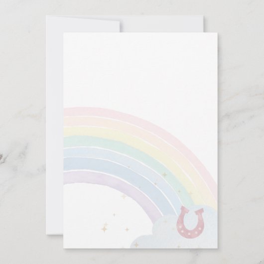 Invitation Two Magical Unicorn Rainbow 2nd Birthday Party (Dos)