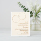 Invitation Two Rings Wedding Details Card (Debout devant)