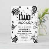 Invitation Two Rocks Guitare Rock and Roll 1er Anniversaire (Debout devant)