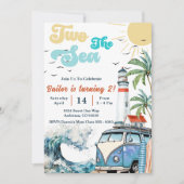 Invitation Two Sea Surf Beach 2e anniversaire (Devant)