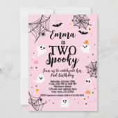 Invitation Two Spooky Pink Halloween (Devant)