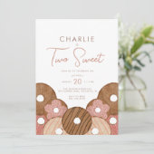 Invitation Two Sweet Donut 2nd - Anniversaire de la fille (Debout devant)