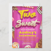 Invitation Two Sweet - Girl 2e anniversaire (Devant)