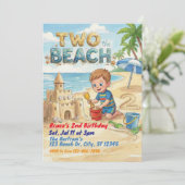 Invitation Two the Beach 2nd Birthday (Debout devant)