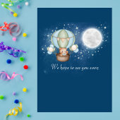 Invitation Two The Moon Boy Bear Balloon 2nd Birthday