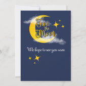 Invitation Two The Moon Elegant Gender Neutral 2nd Birthday (Dos)