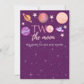 Invitation Two The Moon Girl Space Pink Planets 2nd Bday (Dos)