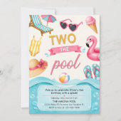 Invitation Two The Pool Summer Birthday Party (Devant)