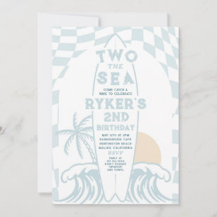 Invitation Two The Sea Modern Surf Surboard 2e anniversaire