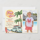 Invitation Two The Sea Surf Beach 2ème anniversaire Photo (Devant)