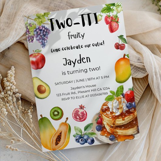 Invitation Two -TTI Frutti Boy 2nd Birthday Party