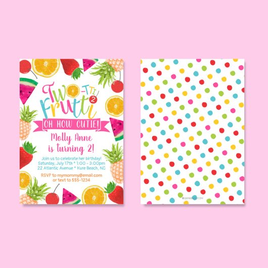Invitation TWO-tti Frutti Comment Cutie 2e anniversaire