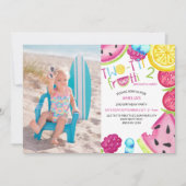 Invitation TWO-tti Frutti Tel Cutie Photo 2e anniversaire (Devant)