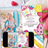 Invitation TWO-tti Frutti Tel Cutie Photo 2e anniversaire