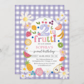Invitation Two-tti Frutti Twotti Fruit Tropical 2nd Birthday  (Devant / Derrière)