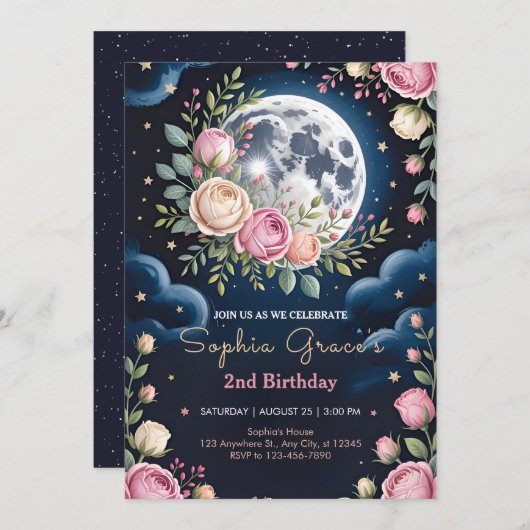 Invitation Two Under the Moonlight (Devant / Derrière)