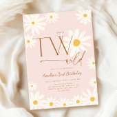 Invitation TWO Wild Daisy Floral 2nd Birthday
