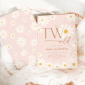 Invitation TWO Wild Daisy Floral 2nd Birthday