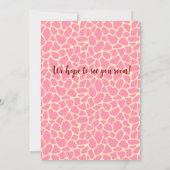 Invitation Two Wild Safari Animals Giraf Girl Pink 2nd Bday (Dos)