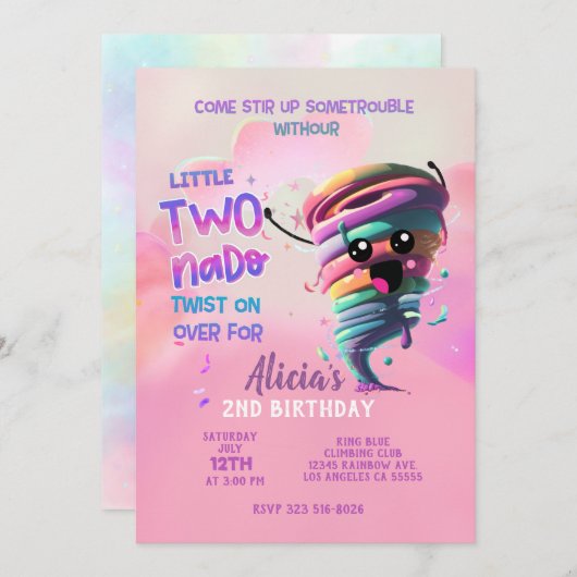 invitation twonado (Devant / Derrière)