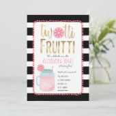 Invitation Twotti Fruitti Citron rose Noir + Blanc Anniversai (Debout devant)