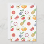 Invitation Twotti Fruitti Fruits tropicaux Toucan Anniversair (Dos)