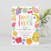 Invitation Twotti Frutti fête du deuxième anniversaire (Debout devant)