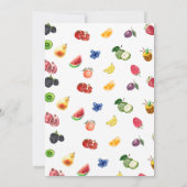 Invitation TWOtti Frutti Fruit tropical Été 2e anniversaire (Dos)