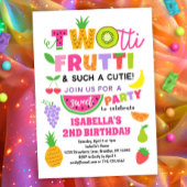 Invitation TWOtti Frutti Fruit tropical Été 2e anniversaire