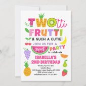 Invitation TWOtti Frutti Fruit tropical Été 2e anniversaire (Devant)