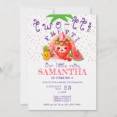 Invitation TWOTTI Tutti Frutti Fruit d'été Fille 2e anniversa (Devant)